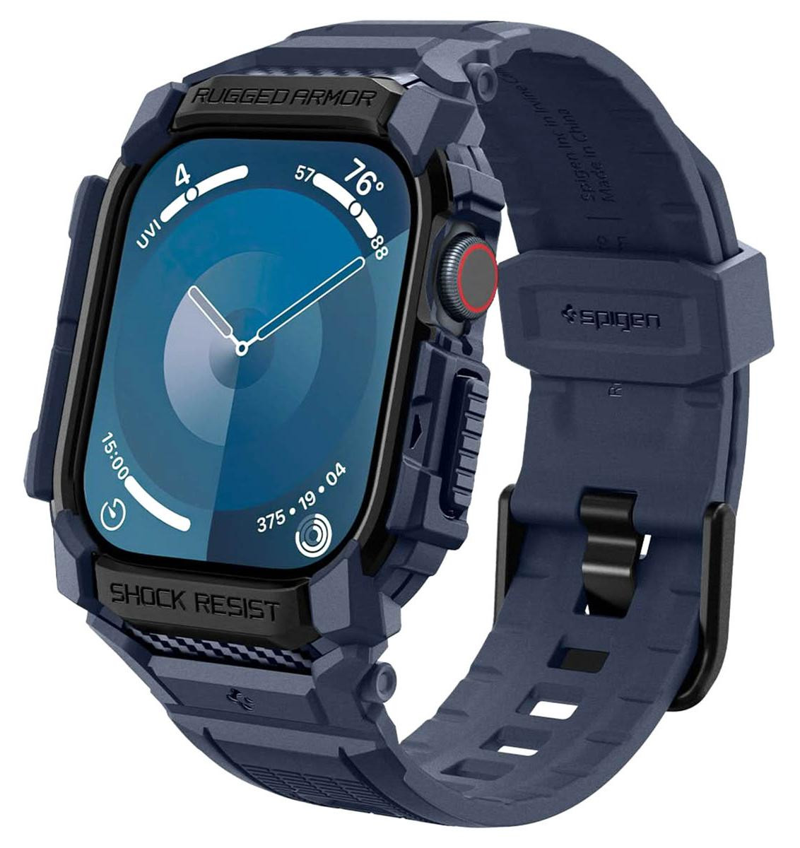 Spigen Rugged Armor Pro case voor Apple Watch 10 - 42 mm - Navy Blue