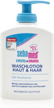 Sebamed Baby emulsão de limpeza para corpo e cabelo com doseador 200 ml. Baby
