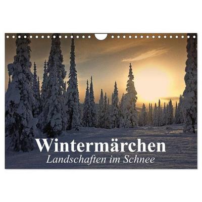 Wintermärchen Landschaften im Schnee (Wandkalender 2027 DIN A4 quer), CALVENDO Monatskalender
