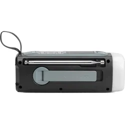 Bluetooth FM Radio Tragbar  Viola Kurbelradio - Notfallradio mit Solar und Kurbel (Schwarz) 