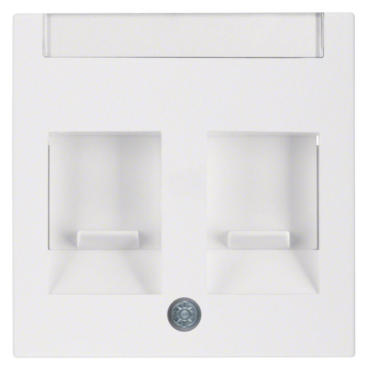 Berker Mittelabdeckung Staubschutzhaube S/B Doppelstecker weiss (11811909)