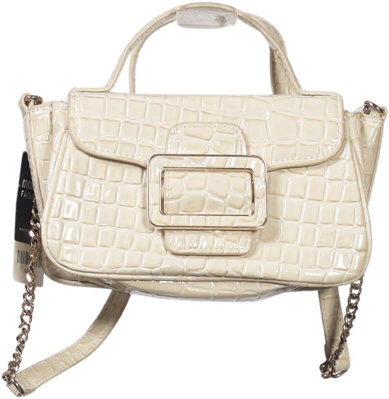 Zara Damen Handtasche klein, Cremeweiß, Kunstleder - Second Hand