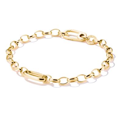 Charm-Armband THOMAS SABO "Charm Club Connect: mit einem Connect Link" Gr. 17, gold (gelbgoldfarben), Armbänder, Damen, 17, Silber 925 (recycelt), Charm-Armband