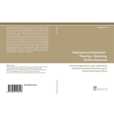 Patientenzufriedenheit - Theorien, Messung, Einflussfaktoren, Taschenbuch von Winfried Zinn, Südwestdeutscher Verlag für Hochschulschriften,