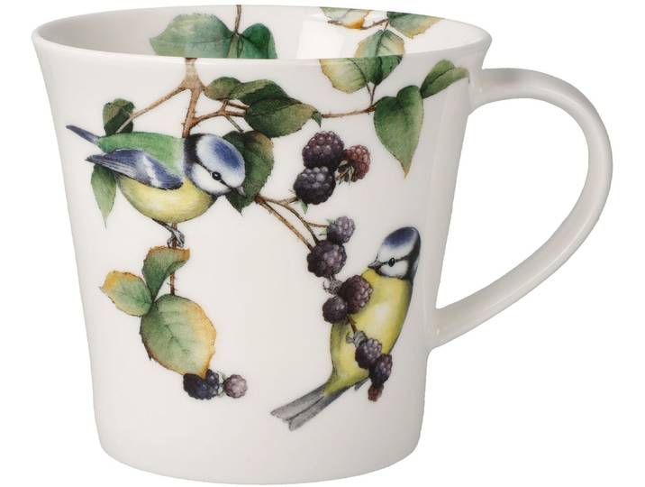 Tasse GOEBEL Coffee-/Tea Mug Blaumeisen , weiß (bunt), B:10,5cm H:9,5cm, Porzellan, Trinkgefäße, Tasse