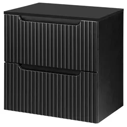Helloshop26 - Badezimmer Waschtischunterschrank Design Aufbewahrung mit 2 Schubladen 61 x 60 x 40 cm schwarz