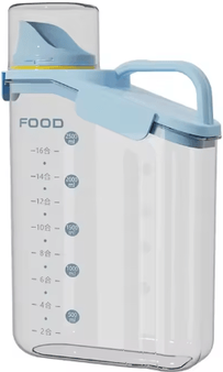 Inspire Picks Airtight Grain & Pet Food Storage Container Moisture Proof Clear Food Organizer blue 1600ml