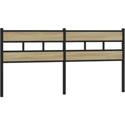 vidaXL Ersatz-Kopfteil Sonoma-Eiche 180 cm Eisen und Holzwerkstoff