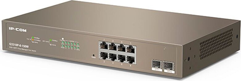 IP-COM Networks G3310P-8-150W Managed L2 Gigabit Ethernet Switch met PoE
