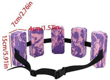 The Handy Homestead Adjustable Kids Swim Belt Floating Training Belt For Swimming Practice Pool & Water Safety purple