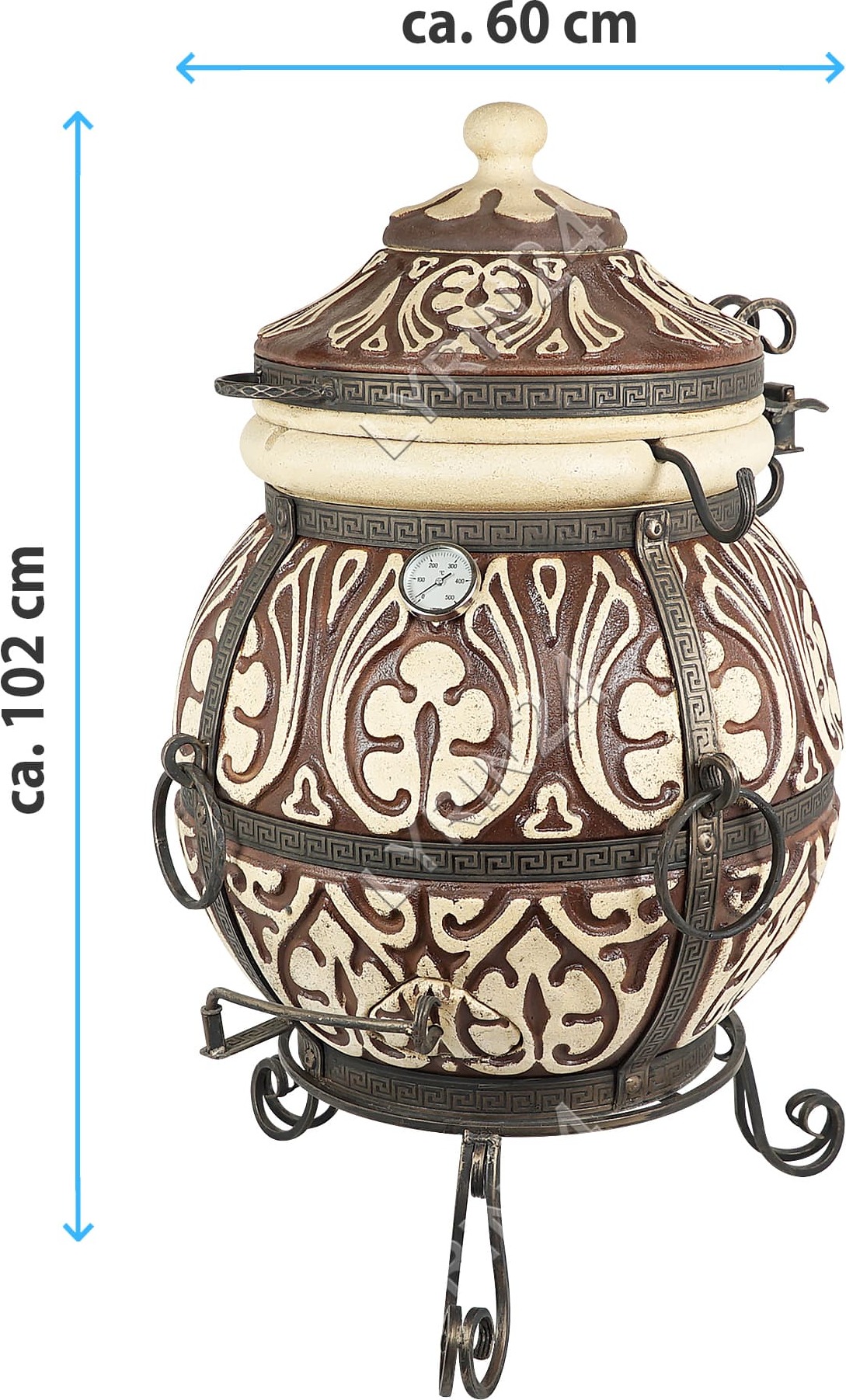 Tandoor Premium Attika, ,Tandoori,Tandyr, BBQ, Smoker, Feinschmecker Ofen, Schamott Ofen, Keramik Ofen