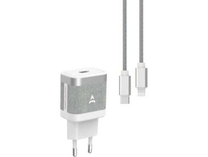Adeqwat - Chargeur + Câble Usb-C 35w + Câble Lightning 1m Noir