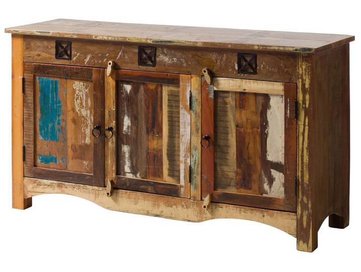 Sideboard Altholz 135x40x75 mehrfarbig lackiert NATURE OF SPIRIT #126