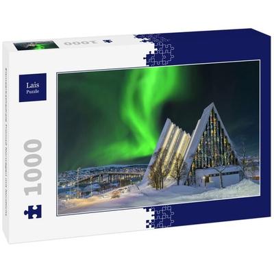 Lais Puzzle Eismeerkathedrale Tromsö Norwegen mit Nordlicht 1000 Teile
