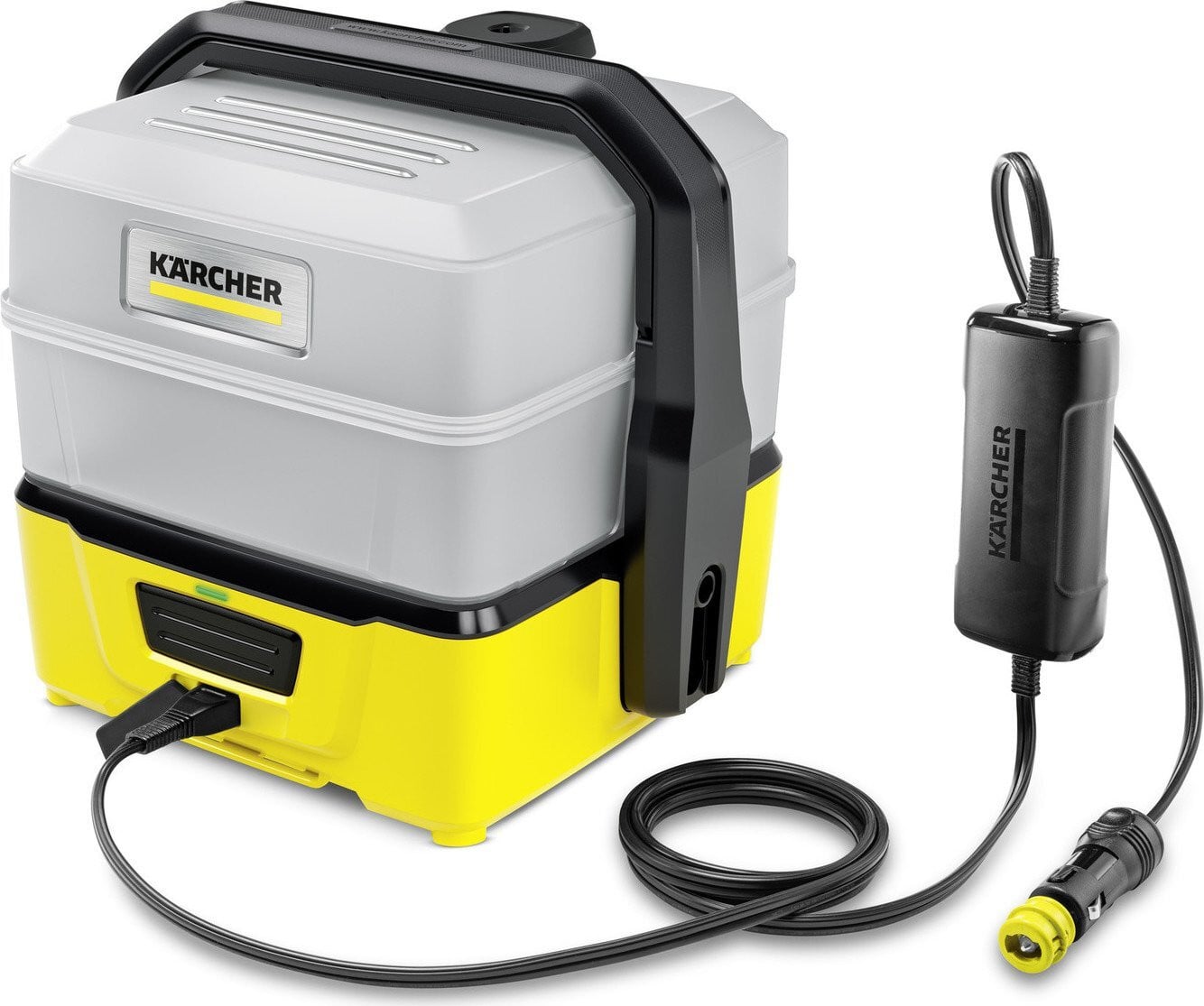 Kärcher OC 3 Plus Auto Compacte Accu Reinigingsset, 7 liter, Zwart/Geel