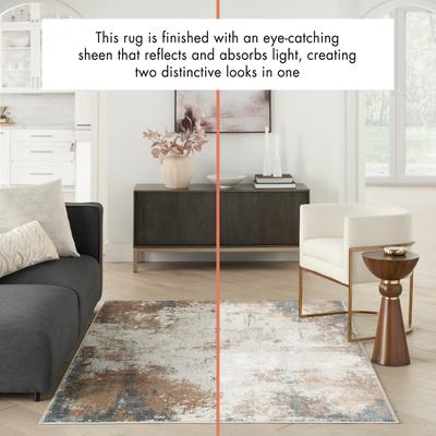 Nourison Glam Indoor Grey Abstract Area Rug