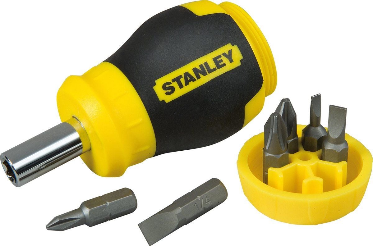 Stanley Multibit Stubby Schroevendraaier
