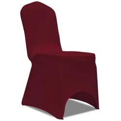 vidaXL Stretch-Stuhlhussen 100 Stk. Bordeauxrot