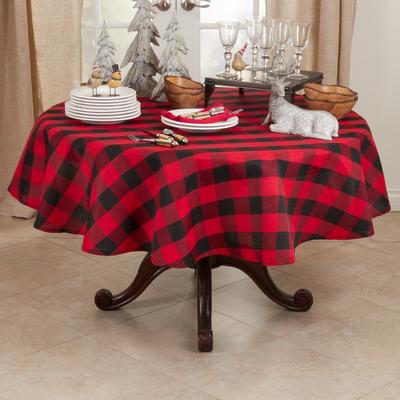 Saro Lifestyle Casual Buffalo Plaid Tablecloth