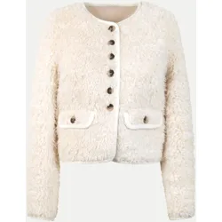 Faux-Fur Kurzjacke im Trachten-Chic Beige 36