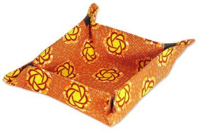 Novica Handmade Marigold Mornings Cotton Basket Napkin