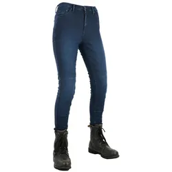 Oxford, Motorradhose, Damen Oa zugelassene AA Motorrad-Jeggings, Indigo, 42 Kurz (Damen, Kurzgrösse, 42)