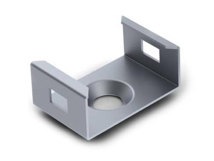 Montagebeugel Voor Aluminiumprofile Voor Ledstrip Slimline 7 mm - Verenstaal - Zilver