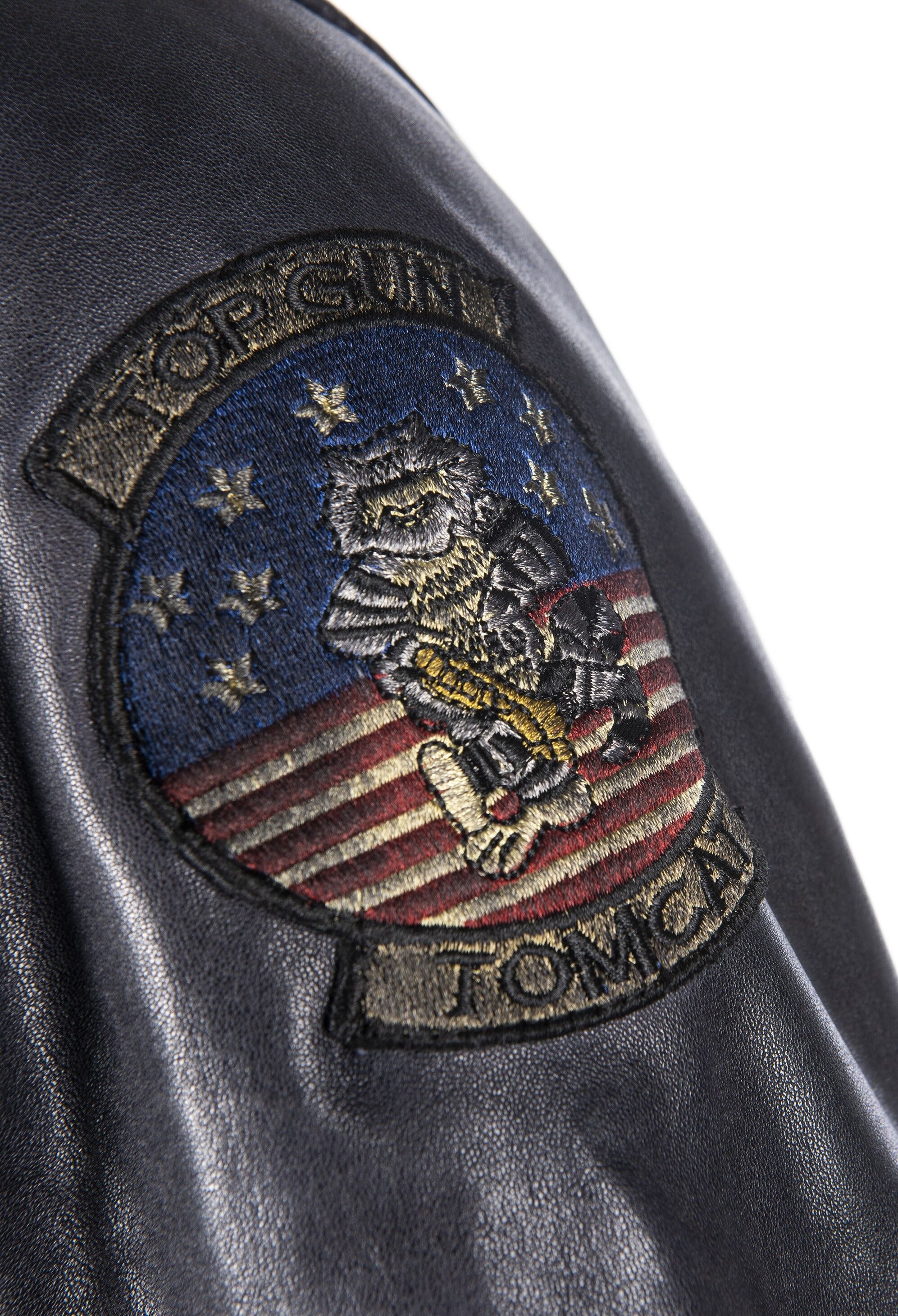 Lederjacke TOP GUN "Lederjacke TGJ1001", Herren, Gr. XXL, schwarz, Obermaterial: 100% Lammleder LEL., Jacken Lederjacke