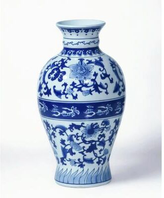 Orchard Creek Designs "17"" Porcelain Vase with Floral Design"