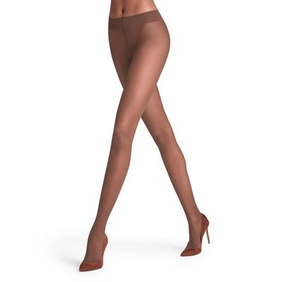 Feinstrumpfhose FALKE "Matt Deluxe", Damen, Gr. S/M, braun (espresso), Obermaterial: 76% Polyamid, 24% Elasthan, unifarben, Strumpfhosen Feinstrumpfhose, transparente, matte Optik, 20 Denier, mit 3D-Stricktechnik