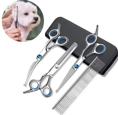 Uplift Treasures 4pcs Stainless Steel Pet Grooming Scissors Set b