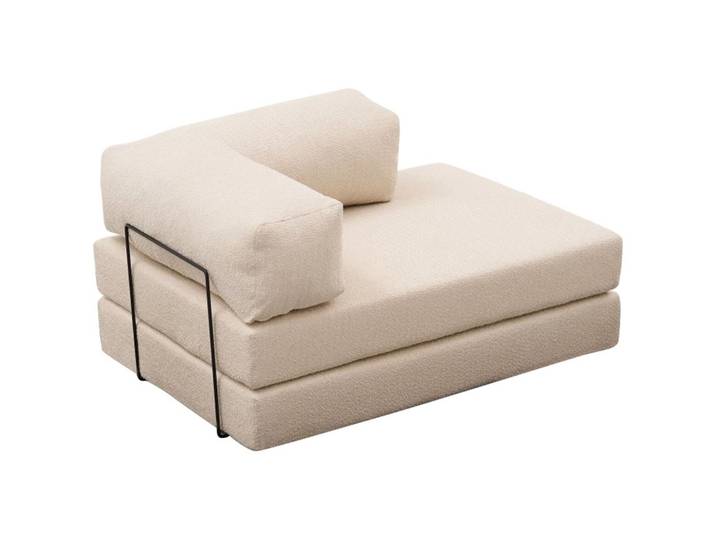 Bettsofa Foldbar Creme Fabric: 100 Prozent CHENILLE B 140 T 95 cm - Material: Fabric: 100% CHENILLE