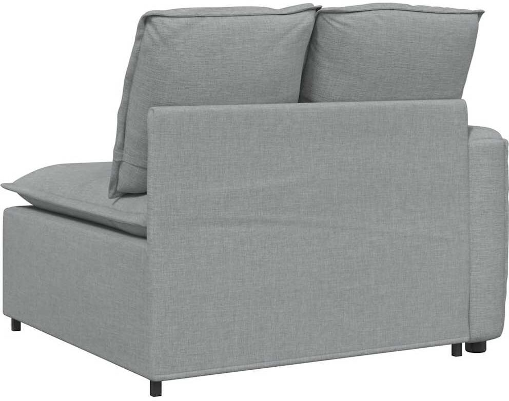 vidaXL Module accoudoir canapé modulaire avec coussins gris clair