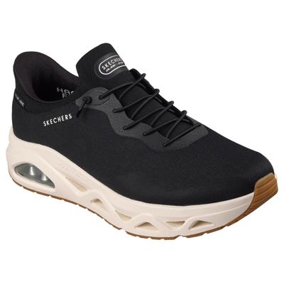 Slip-On Sneaker SKECHERS "UNO GLIDE-STEP-AIR GLIDERS", Herren, Gr. 41, Textil, schwarz, Synthetik, Textil, Schuhe, Schnürschuh, Freizeitschuh mit Handsfree Slip-Ins Technologie