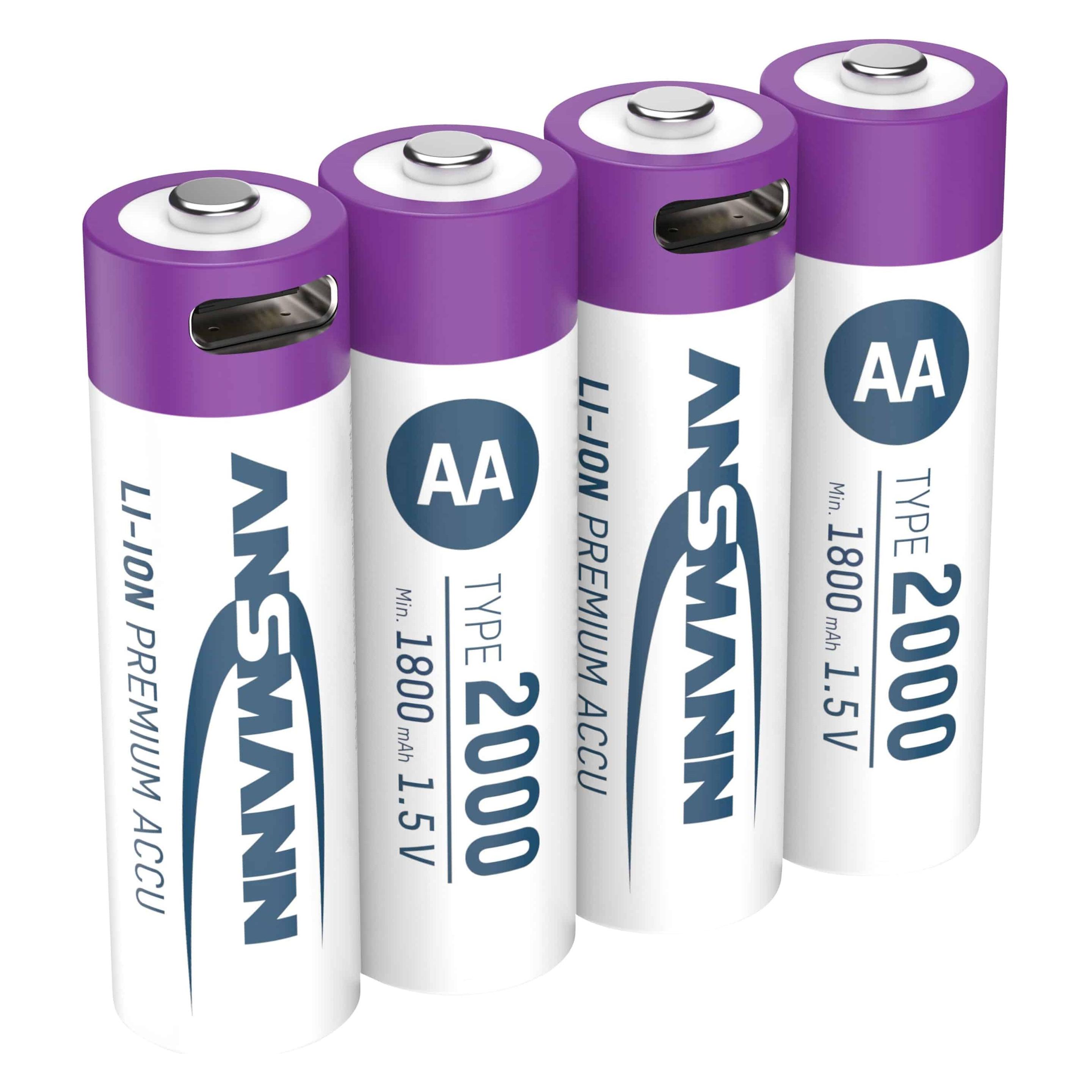 Ansmann Li-Ion Premium Accu (4 Stk., AA, 1800 mAh) (1312-0036)