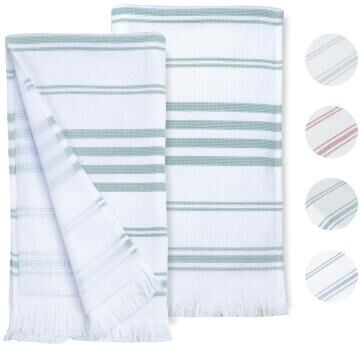 Ample Decor Hand Towels for Kitchen Quick Drying 16 x 28 Inch - 2 Pcs