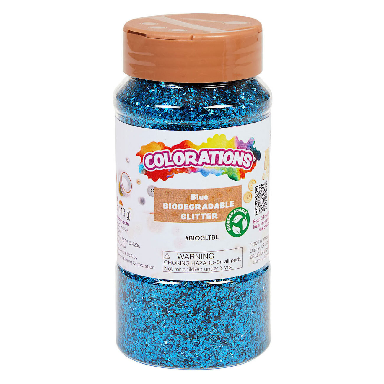 Colorations Biologisch afbreekbare glitter blauw 113 gram