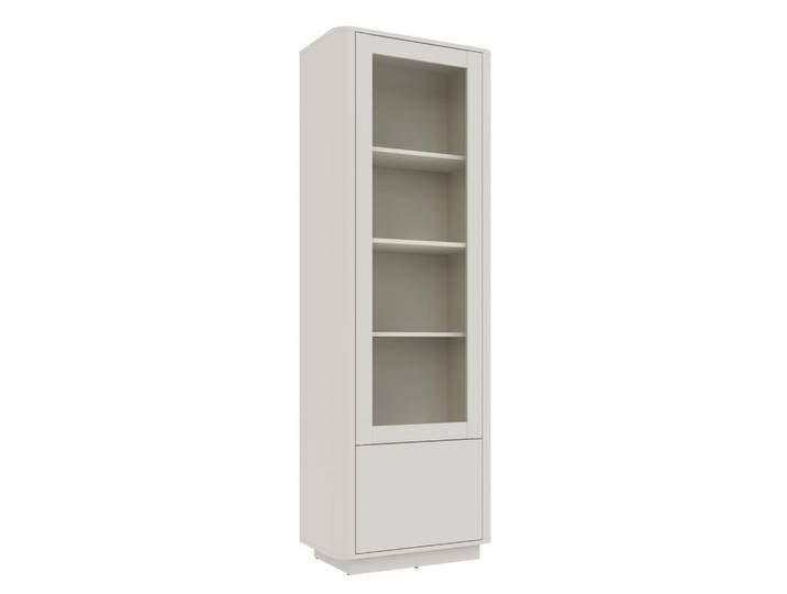 Mid.you Vitrine, Kaschmir, 3 Fächer, 200.5x67x40 cm, stehend, Beleuchtung, Wohnzimmer, Wohnwände, Vitrinenschränke