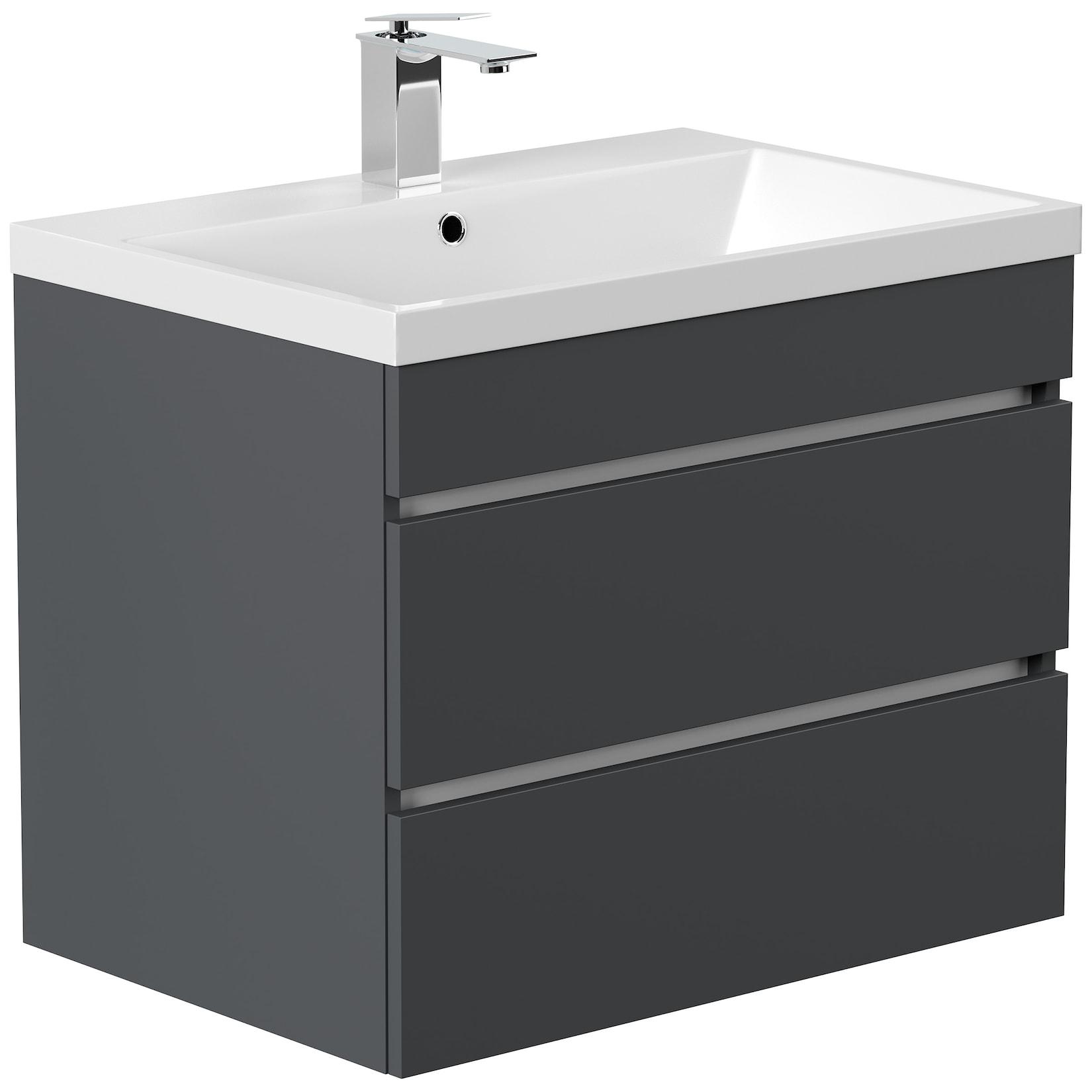 Badmöbel Fellini 70 SoftClose eiche gold mit grifflosen Schubladen