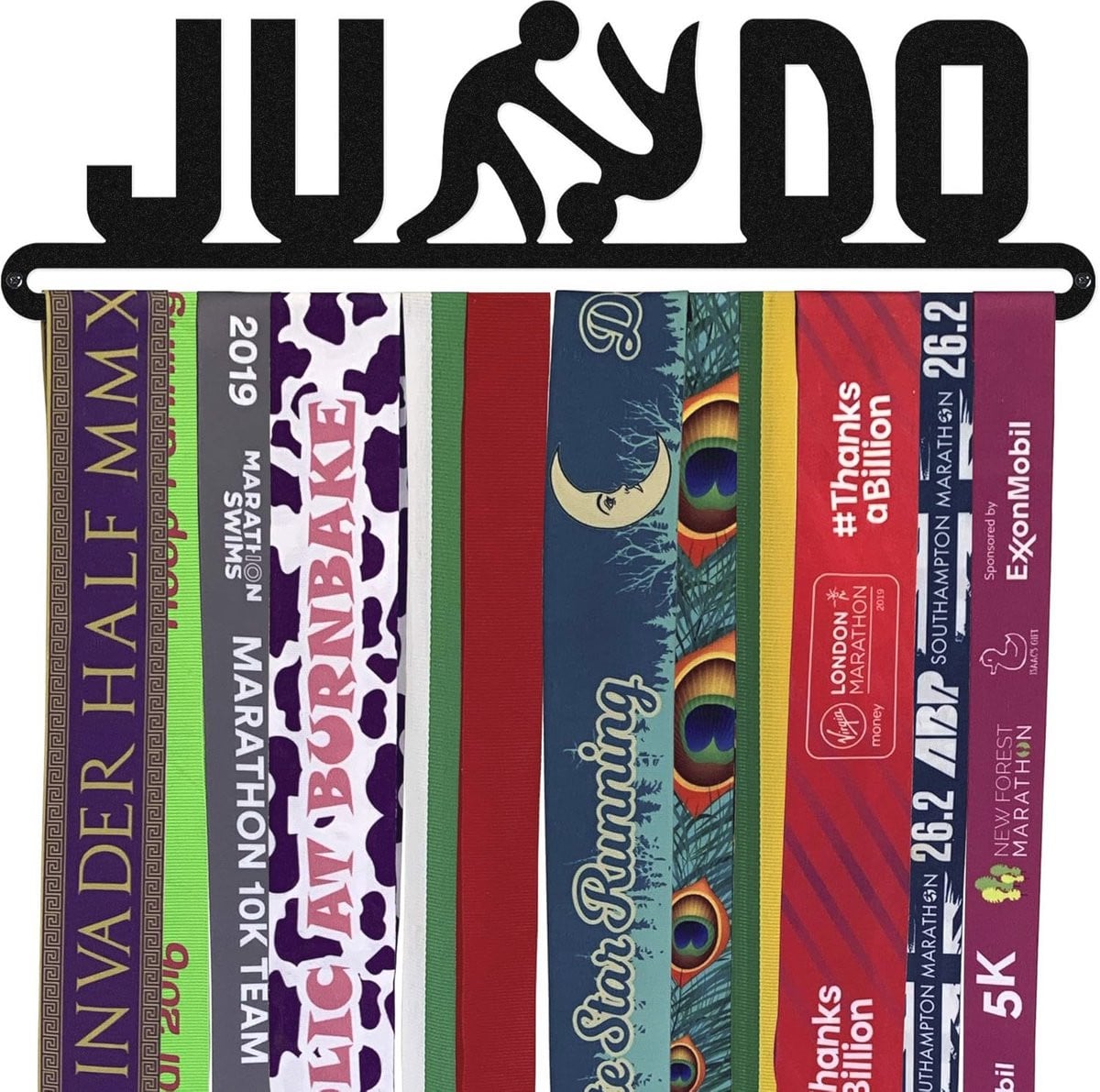Medaillehouder Judo Wanddisplay Zwart Staal