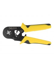 Delock Crimpwerkzeug for crimping wire end ferrules self-adjusting square Schwarz Gelb (90558)