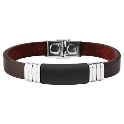 Armband ADELIA´S "Armband aus Leder 21 cm", braun, Armbänder, Damen, 21cm, Leder, Armband, Perfekt als Geschenk zum Geburtstag