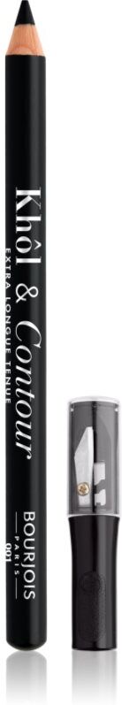 Bourjois Khôl & Contour Extra Longue Tenue long-lasting eye pencil with sharpener shade 001 Noir-issime 1,2 g