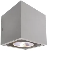 Deko-Light LED Wandaufbauleuchte Cubodo II Single SG 9W 600lm 3000K IP55 Silber 731025