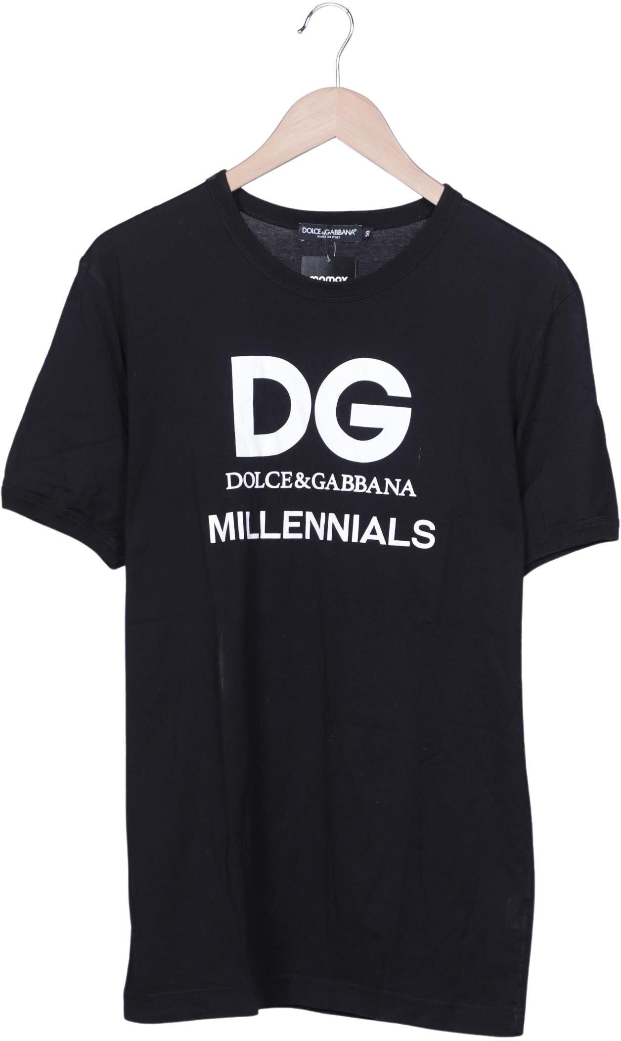 Dolce&Gabbana Herren T-Shirt, Schwarz, Gr. EU 50, Baumwolle - Second Hand