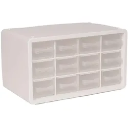 Raaco, Aufbewahrungsbox, PC12 hvid (14.20 x 24.80 x 14.90 cm)