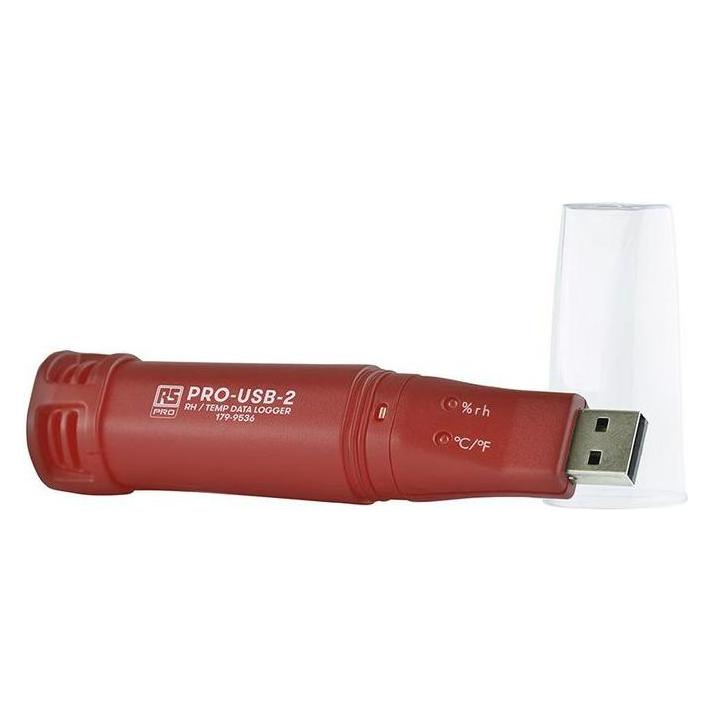 RS PRO Pro-USB-2 Luftfeuchtigkeit, Temperatur, Taupunkt Datenlogger, -35°C +80°C / 100%RH (1799536)