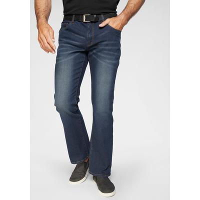 Bootcut-Jeans ARIZONA "Mike", Herren, Gr. 40, N-Gr, blau (dunkelblauus32), Obermaterial: 98% Baumwolle, 2% Elasthan, Basic, bootcut fit lang, Jeans, ausgestelltes Bein, niedrige Leibhöhe, Stretch-Qualität