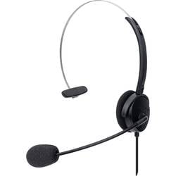 Manhattan Mono USB-Headset On-Ear kabelgebunden USB-A-Stecker Lautstärkeregelung schwarz On Ear Headset kabelgebunden Mono Schwarz Lautstärkeregelung, 179867