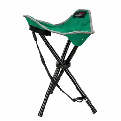 3Bein Dreibeinhocker Campinghocker Anglerhocker Tragegurt Grün H51cm